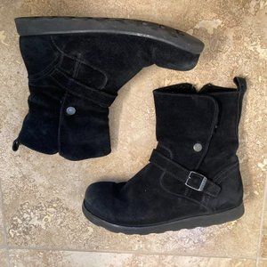 Birkenstock Shearling Suede Boots Black 37